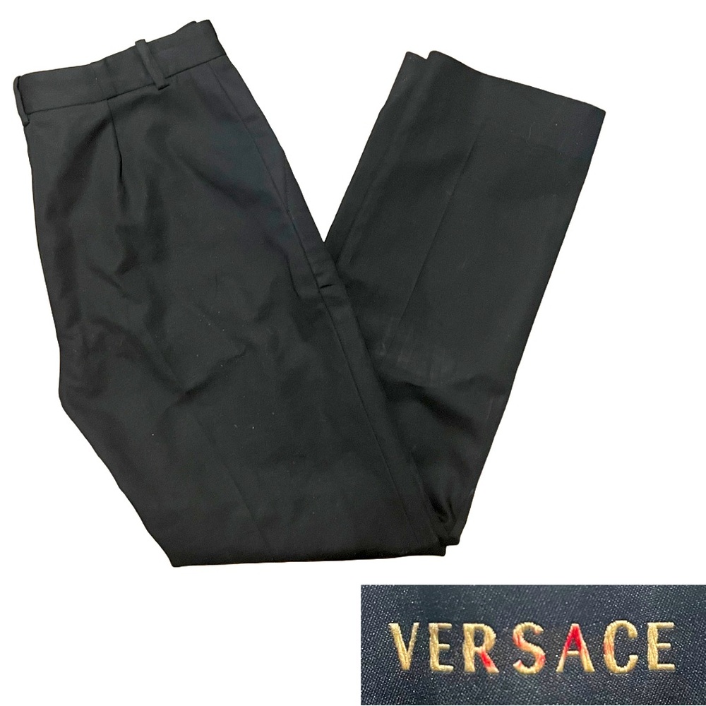 Versace‎ Black Dress Pants Minimalist Quiet Luxury Old Money Career Academia